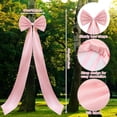 thumbnail image 2 of Giant Bow Decor Christmas Tree Topper Decoration Big Bows for Room Wall Backdrop 75x18 Inch Ribbon Tie for Wedding Christmas Fall Birthday Party Baby Shower Supplies(Dusty Pink), 2 of 13