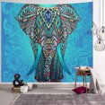 thumbnail image 1 of Dark Green Elephant Polyester M120g 150x130cm Bohemian Print Home Tapestry Wall Hanging Beach Towel Beach Rug, 1 of 8