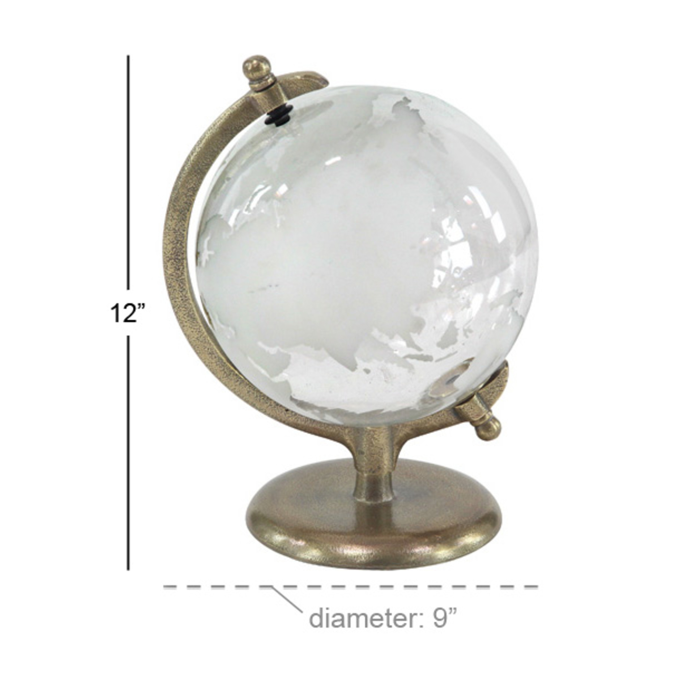 DecMode 9" Bronze Globe with Tiered Base