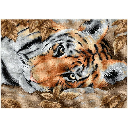 Tiger Cross Stitch Pattern - Dimensions Gold Collection Petite