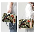 thumbnail image 3 of Woodpecker Canvas Picnic Blanket Waterproof Outdoor Mat Camping Rug Foldable Large Portable Sandproof Beach Mat Blue Stripe 79"x59, 3 of 6