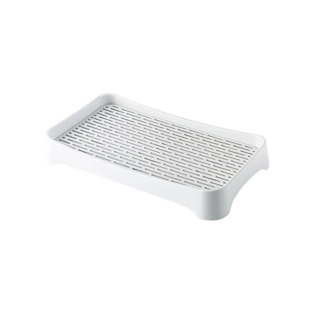 SLYNSHome Dish Drain Board Tray for Coffee Bar,Plastic Coffee Mugs Drying Rack Kitchen Countertop Water Cup Tea Cup Drain Pad