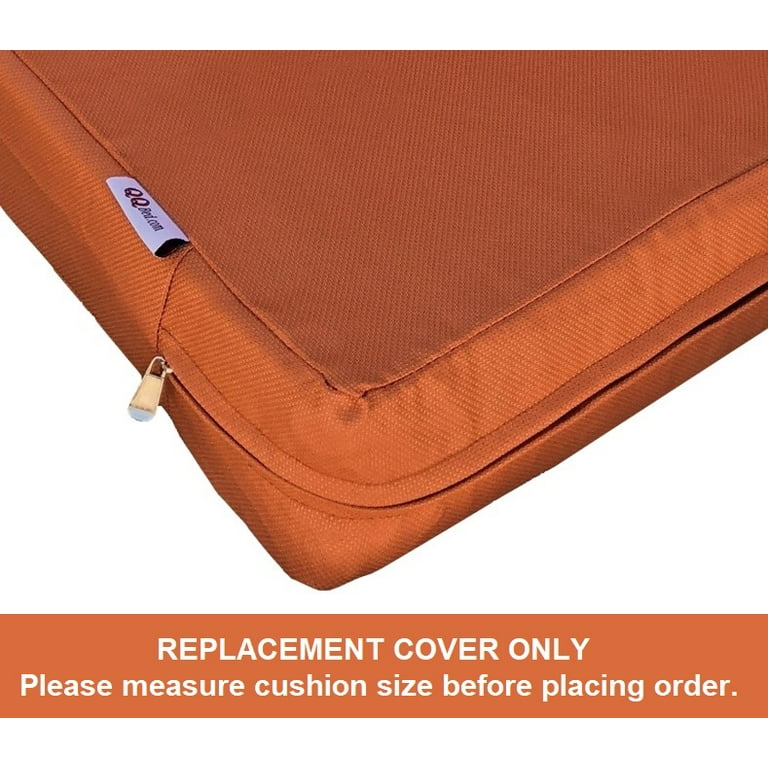 Outdoor Recliner Replacement Cushion / Patio Furniture Chair Sofa Washable Cushion Deep Seat (Cover Can Be Replaced) Orange