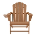 thumbnail image 4 of WestinTrends Highland Outdoor Patio HDPE Adirondack Chairs With Cup Holders (Set of 8), Teak, 4 of 7