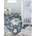 thumbnail image 5 of Wonnitar 5'x7' Area Rugs for Living Room Boho Tribal Washable Bedroom Rugs Large Soft Dining Room Mat Non Slip Indoor Carpet for Dorm Kitchen Nursery Dining Bedroom,Blue, 5 of 9