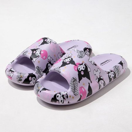 

Sanrio Hello Kitty Kuromi Silicone Soft Summer Slippers Kawaii Cinnamoroll My Melody Cute Cartoon Indoor Home Eva Slippers zeruo