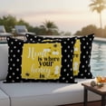 thumbnail image 2 of Yellow Black Bee Outdoor Pillow Covers Pack of 2 Home Is Where Your Honey Is Honeycomb Daisy Waterproof Throw Pillow Covers Decorative Cushion Cases for Patio Garden Tent Balcony Couch 20x12 inch, 2 of 9