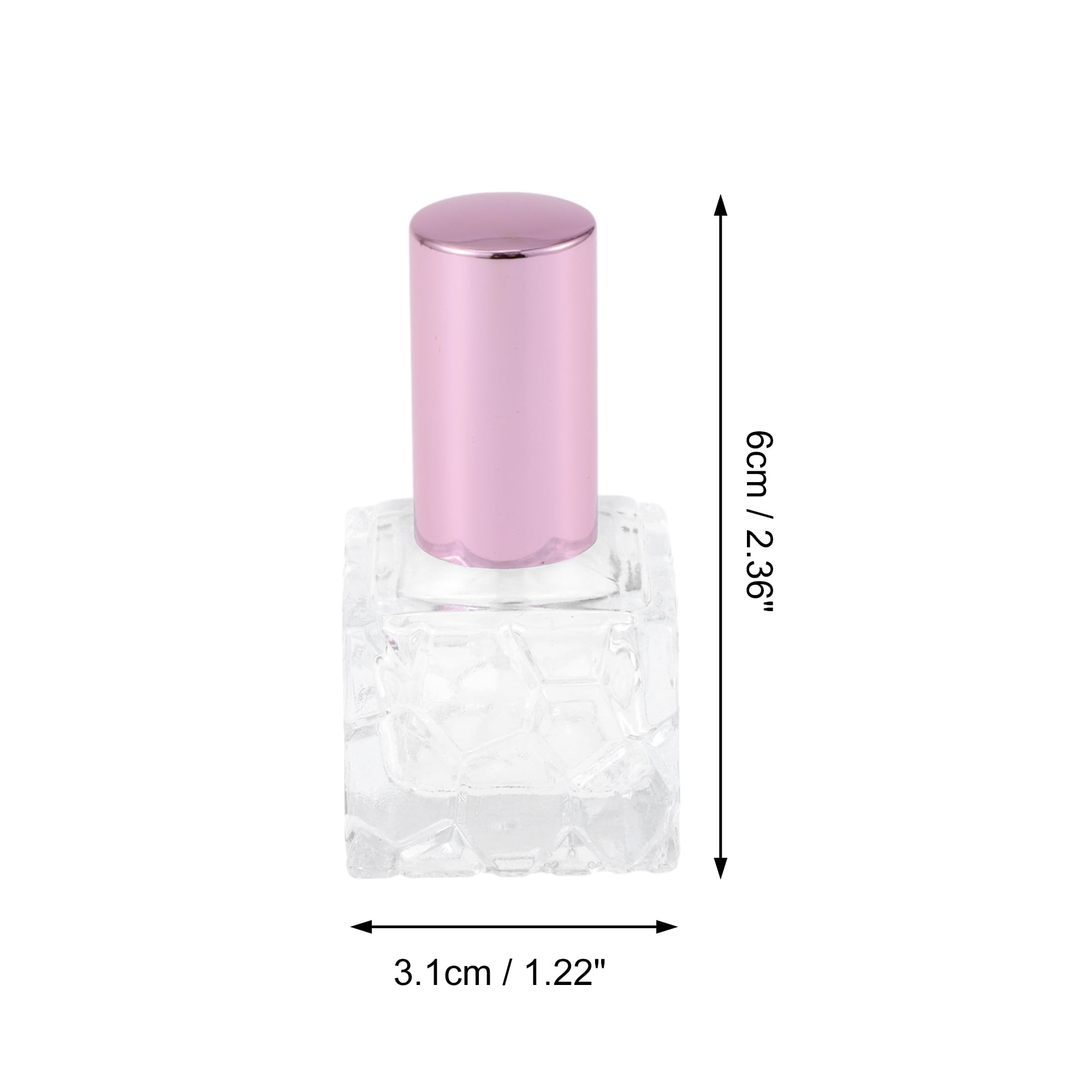 Unique Bargains Square Perfume Bottle for Bathroom 0.33oz 1 Pc Pink