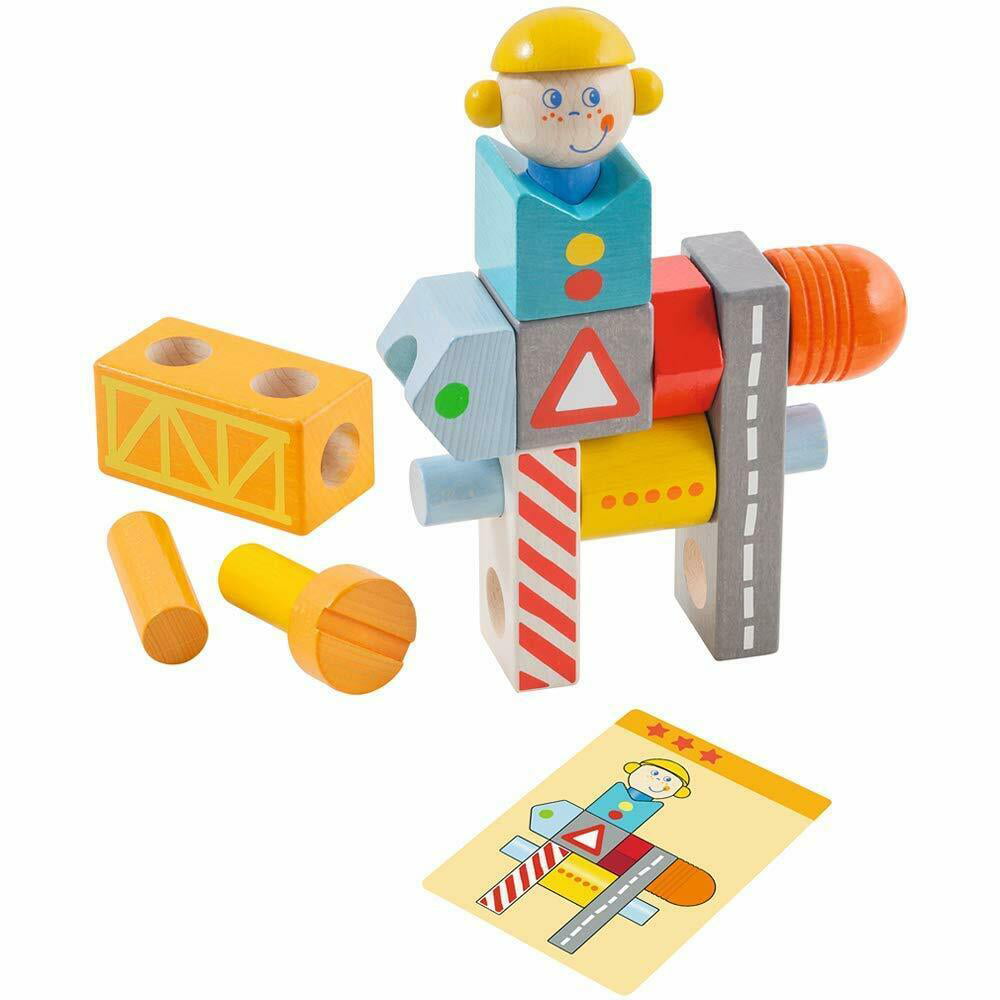 11-piece Rainbow Puzzle Building Blocks Made of Wood Pegging And Stacking Toys 