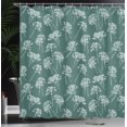 thumbnail image 3 of Ambesonne Botanical Shower Curtain, Meadow Flowers Drawing, 69"Wx84"L, Hunter Green White, 3 of 4