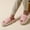 Pink, variant on Slippers for Women Open Toe Platform Sandals Fleece Casual Slide Pool Shoes