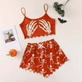 thumbnail image 2 of Women's Halloween Print Sleeveless Vest Shorts Pajama Set Comfortable Casual Home Wear Sleepwear for Holiday and Daily Use, 2 of 2