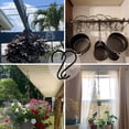 thumbnail image 3 of 6 Inch Large S Hooks for Hanging Plants, Non Slip Vinyl Coated S Hooks Heavy Duty, Metal Black Closet Hanger Hooks for Hanging Plant Jeans Pot Pan Clothes Purses Towel Bags Scarfs- 8 Pack, 3 of 5