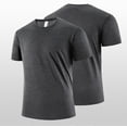 thumbnail image 3 of lcziwo Athletic Shirts for Mens Summer Short Sleeve Tops Vacation Beach Sun Protection Swim T-Shirt Quick Dry Lightweight Tees Black XL, 3 of 4