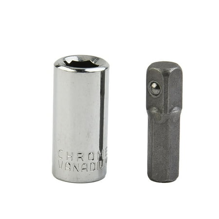 

Goodhd 1/4 Square Drive to 1/4 Hex Shank Impact Socket+1/4 Drill Socket Adapter
