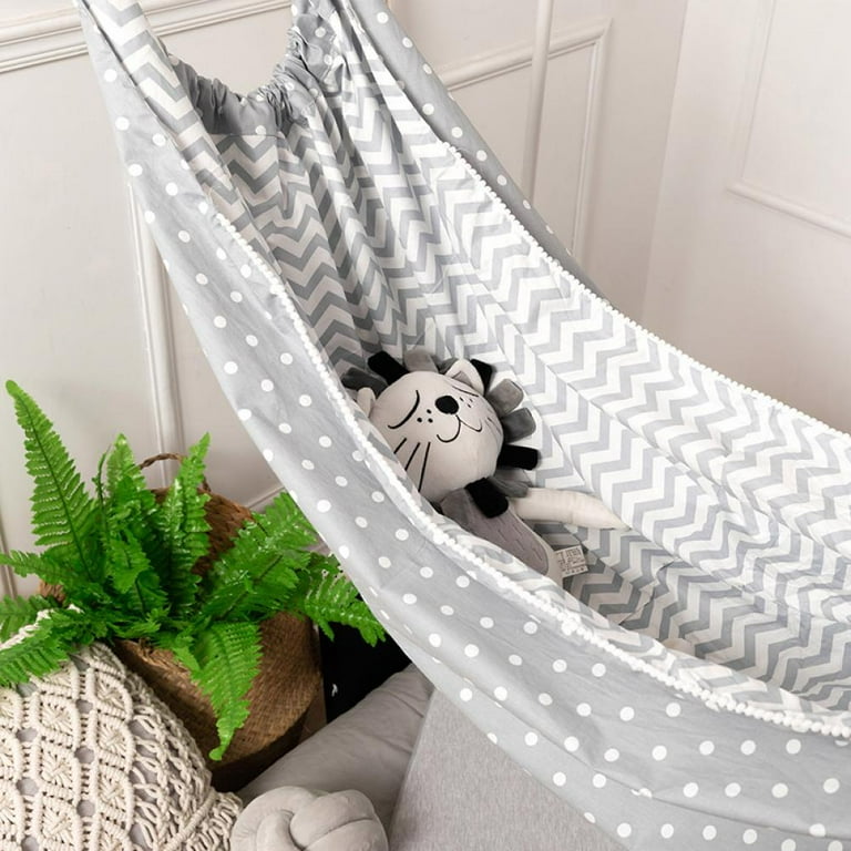 Pretty Comy Swing Pod Bed for Kids Canvas Fabric Hammock Chair