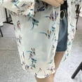 thumbnail image 4 of Cardigan Décontracté à Manches Longues pour Femmes, Imprimé Oiseaux en Chiffon, Blouse Ample, 4 of 6