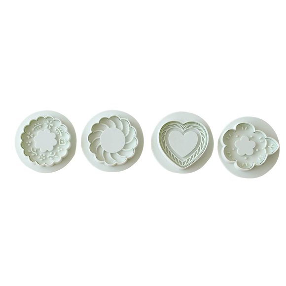 TIELUTT Valentine's Day 4 Pcs and 3 Pcs Flower Heart and Animal Cookie Cutter Dough Cutter Paste Chip Bag Sealer Battery Operated Food for Kids Lunch Snicker Slice for Vegetables Holiday Cookie Set