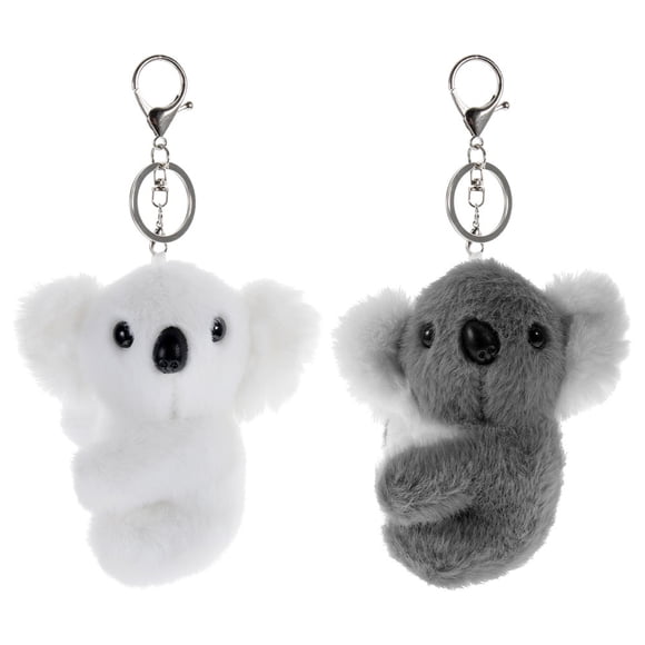SHISUYAN 2pcs Plush Koala Doll Pendant Key Chain Stuffed Koala Decorative Bag Pendant Cute Animal Keychain
