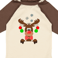 thumbnail image 4 of Inktastic Cute Christmas Reindeer with Red Nose, Ornaments and Bow Tie Boys or Girls Long Sleeve Baby Bodysuit, 4 of 5