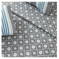 thumbnail image 3 of Full/Queen Coastal Quilt Bedding Set, Summer Coastal Quilt with Shams, Beach 3-Piece Reversible All Season Bedspread Quilt Set. Lightweight Nautical Quilted Coverlet. St. Croix Collection, Blue/Grey, 3 of 6