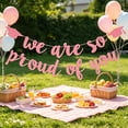 thumbnail image 4 of chaungfeng We Are So Prouds Of You Graduation Banners 98 Inch, Glitter Congrats Grad Garland for Graduation Party Decorations Grad Party Supplies, Pink, 4 of 6