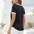 thumbnail image 5 of SOMER Women Tops Short Sleeve T-Shirts Summer Tops Soft Tunic V Neck Basic Blouses for Women Workout Spring Fashion 2026 Black, 5 of 7
