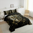 thumbnail image 3 of Homewish Retro Medieval Knight Bedding Comforter Set 2pcs for Boys Girls,Vintage Soldier Sword Twin Comforter Sets Microfiber,Chic Floral Flower Breathable Bedding Set,Lightweight Room Decor, 3 of 8