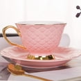thumbnail image 3 of CATPAN Blue Vintage 8 Ounces Porcelain Coffee Cup, Tea Cup and Saucer Set and Saucer with Decorative Scale Pattern, vintage, 3 of 11