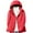 Red, variant on Jsaierl Women's Plus Size Warm Quilted Coats Packable Ultra Lightweight Short Duck Down Jackets Zip up Long Sleeve Puffer Coat with Removable Hood