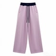thumbnail image 4 of SJLDQY Girls Wide Leg Pants High Waisted Sweatpants for Girls Casual Elastic Drawstring Waist Baggy Pants with Pockets, 4 of 4