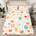 thumbnail image 2 of Manfei Xmas Gingerbread Man Bed Sheets,Happy Christmas King Sheets,Candy Cane Sheet Set For Kids,Ultra Soft Home Decor,4-Piece, 2 of 7