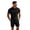 Black, variant on GrmtClth Mens Simple Solid 2 Piece Outfit Collared Polo Shirt and Elastic Waist Shorts Comfortable Leisure Outfit for All Seasons White L