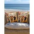 thumbnail image 5 of Outdoor Pillows Waterproof, Happy Fall Bedding Throw Pillows with Insert for Couch Sofa Bed, Cute Dogs Maple Branch Thanksgiving Orange 18x18 Inch Pillowcases Decorative Camping Patio Pillow Set of 1, 5 of 8