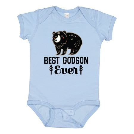 

Inktastic Best Godson Ever Boy Bear from Godmother Gift Baby Boy Bodysuit