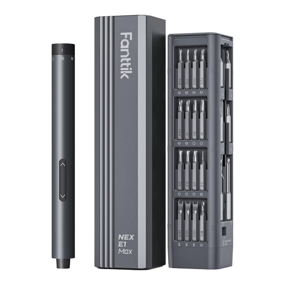 Destornillador eléctrico Fanttik E1 Max 3,7 V con puntas 50 en 1, color gris