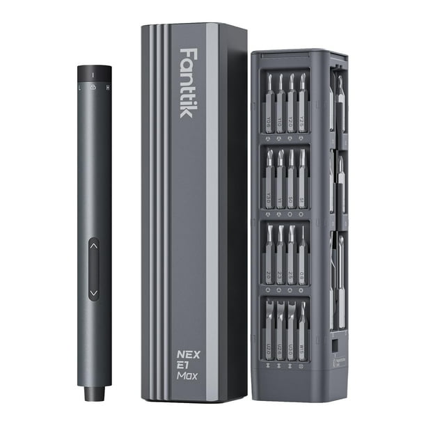 Destornillador eléctrico Fanttik E1 Max 3,7 V con puntas 50 en 1, color gris