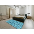 thumbnail image 4 of Ahgly Company Indoor Rectangle Patterned Blue Eyes Blue Area Rugs, 4' x 6', 4 of 6