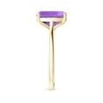 thumbnail image 3 of ANGARA Natural Prong-Set Cushion 2.7 ct Amethyst Solitaire Ring in 14K Yellow Gold for Women (Size-10x8mm) | February Birthstone, Birthday, Anniversary, Jewelry Gift for Women | Natural Amethyst Ring, 3 of 9