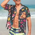 thumbnail image 2 of Nuevas camisas hawaianas para hombre, camisas de playa de vacaciones de moda de manga corta con estampado de setas y bosques, blusas florales de calle para mujer y niño, ropa, 2 of 5