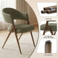 thumbnail image 7 of EOP Dining Chairs Set of 4, Mid Century Modern Fabric Kitchen Arm Chairs, Upholstered Dining Room Chairs with Iron Legs, Padded Seat for Living Room, Restaurant, Cafe, Green, 7 of 7