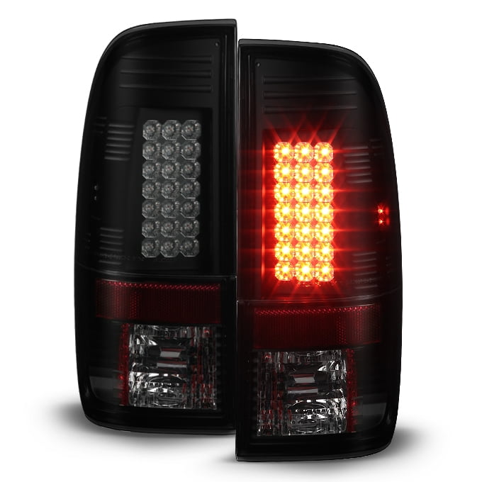 Fits 20082016 Ford F250/F350/F450/F550 Black Smoked LED Tail Lights