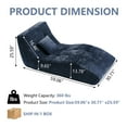 thumbnail image 3 of NBLDGT Chaise Lounge Chair for Living Room, Modern Upholstered Recliner Sofa, Tufted Velvet Accent Lounger with Curved Back, Comfortable Lazy Chair for Bedroom, Apartment (Blue), 3 of 10