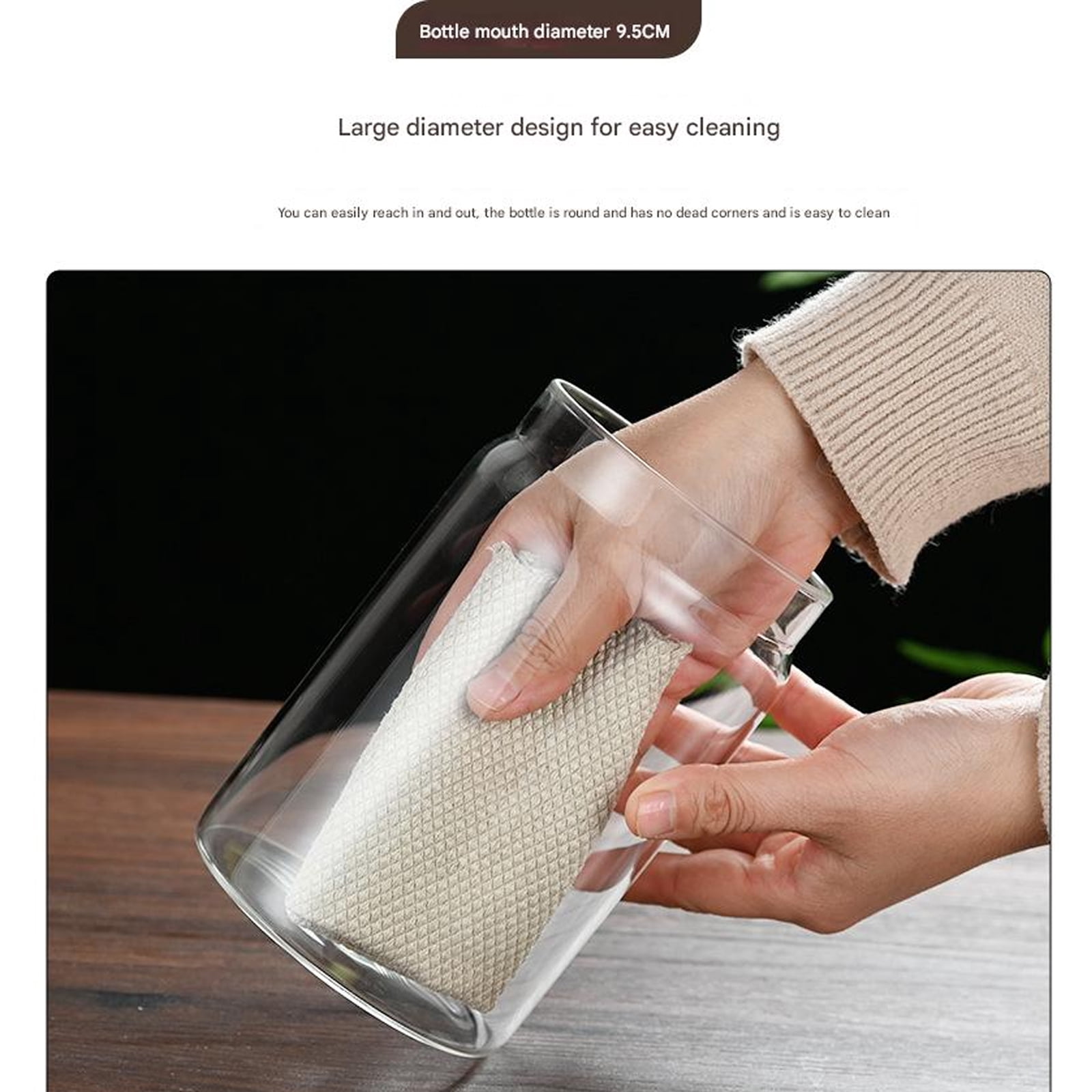 Travel Friendly Coffee Jar Leakproof Press Down Vacuum Seal Glass Container With Portable Design