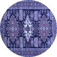 thumbnail image 1 of Ahgly Company Machine Washable Indoor Round Persian Blue Traditional Area Rugs, 8' Round, 1 of 4