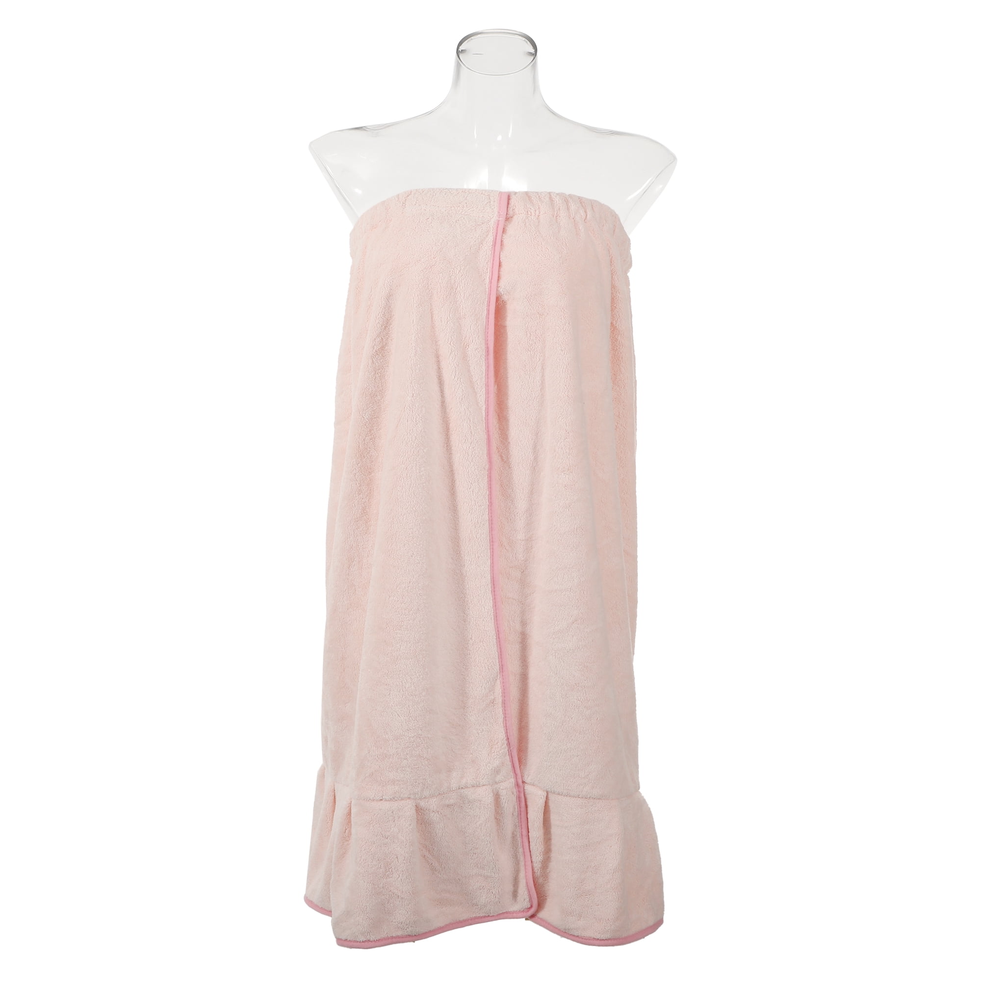 Unique Bargains Bath Wrap Towel for Women 1Pc Pink