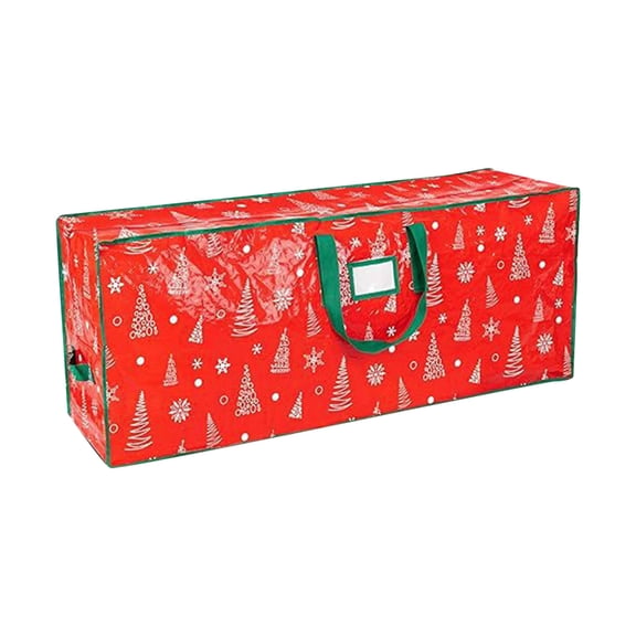 One Festive Christmas Tree Storage Bag, Extra Thick, Suitable for Christmas Trees of Different Heights, with Durable Handles And Zippers.