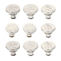 ULTNICE 10Pcs Metal Blazer Button Set for Clothing Silver Detachable Fabric Decoration