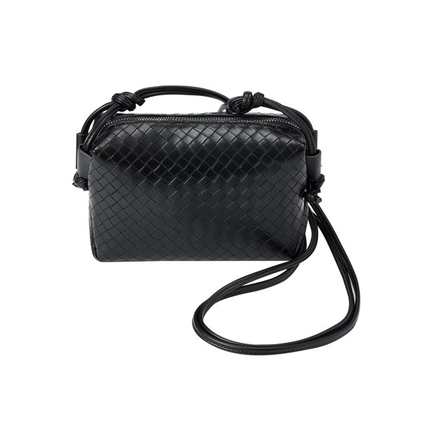 TRKIYQC Bolso de hombro tejido para mujer, estilo informal para niñas, correa de hombro ajustable a cuadros con diamantes, bandolera cruzada con cremallera TRKIYQC moda