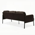 thumbnail image 6 of Modern Brown Polyester Fabric 3 Seater Sofa 220×80×75cm, Comfy for Small Spaces, 6 of 6